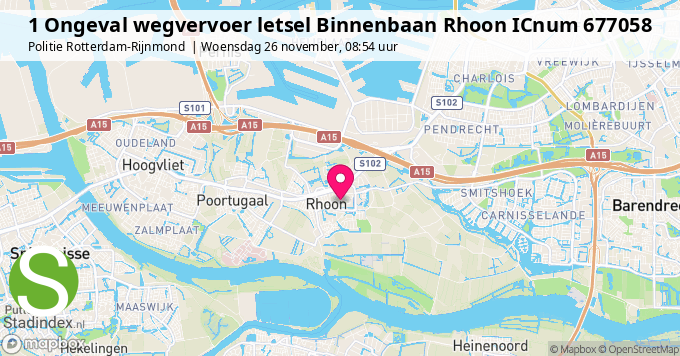 1 Ongeval wegvervoer letsel Binnenbaan Rhoon ICnum 677058