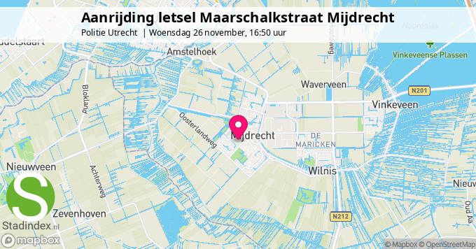 Aanrijding letsel Maarschalkstraat Mijdrecht