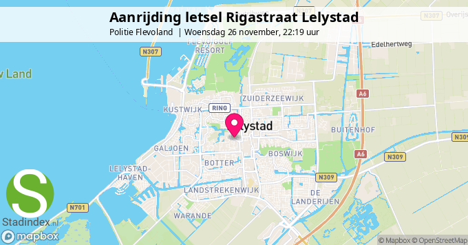 Aanrijding letsel Rigastraat Lelystad