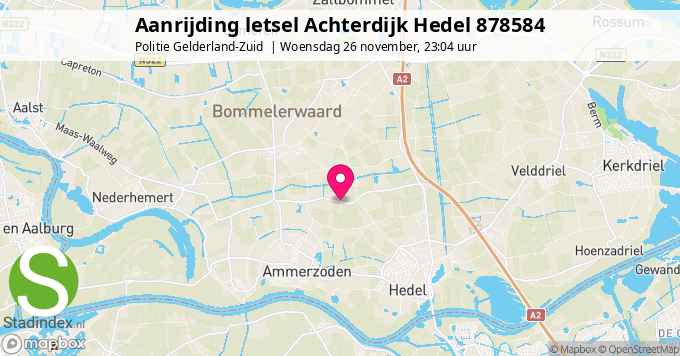 Aanrijding letsel Achterdijk Hedel 878584