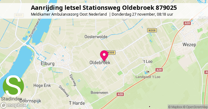 Aanrijding letsel Stationsweg Oldebroek 879025