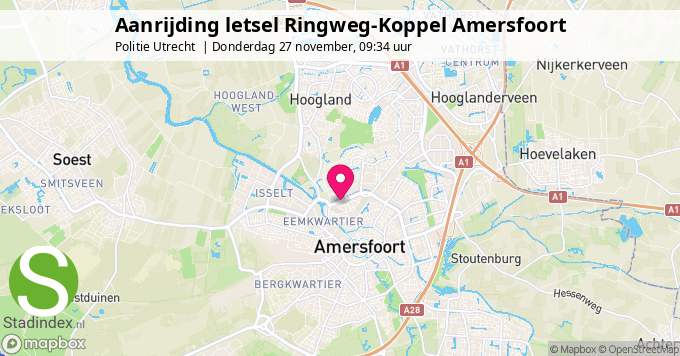 Aanrijding letsel Ringweg-Koppel Amersfoort