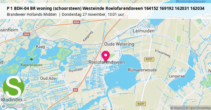 P 1 BDH-04 BR woning (schoorsteen) Westeinde Roelofarendsveen 164152 169192 162031 162034