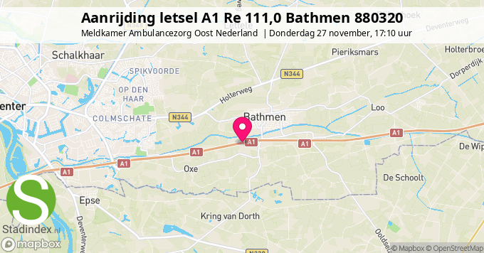 Aanrijding letsel A1 Re 111,0 Bathmen 880320