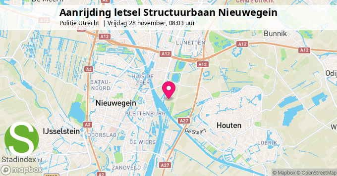 Aanrijding letsel Structuurbaan Nieuwegein