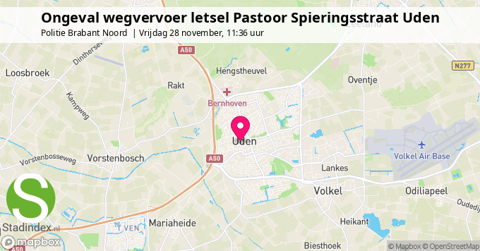 Ongeval wegvervoer letsel Pastoor Spieringsstraat Uden