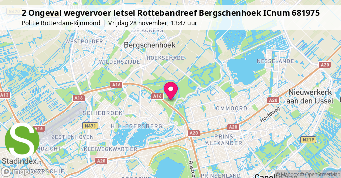 2 Ongeval wegvervoer letsel Rottebandreef Bergschenhoek ICnum 681975