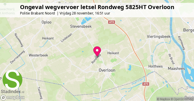 Ongeval wegvervoer letsel Rondweg 5825HT Overloon