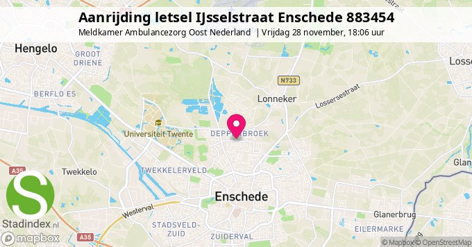 Aanrijding letsel IJsselstraat Enschede 883454