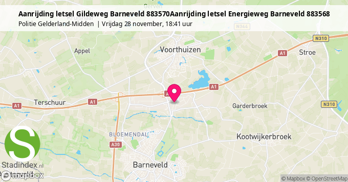 Aanrijding letsel Gildeweg Barneveld 883570Aanrijding letsel Energieweg Barneveld 883568