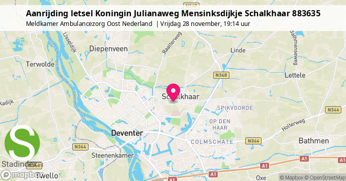 Aanrijding letsel Koningin Julianaweg Mensinksdijkje Schalkhaar 883635