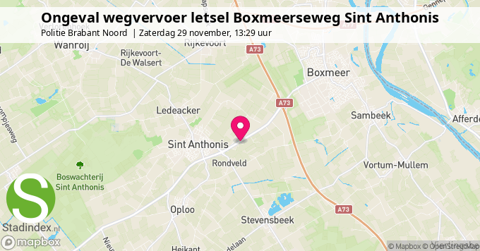 Ongeval wegvervoer letsel Boxmeerseweg Sint Anthonis