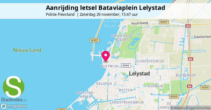 Aanrijding letsel Bataviaplein Lelystad
