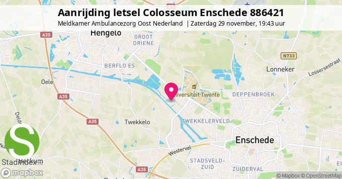 Aanrijding letsel Colosseum Enschede 886421