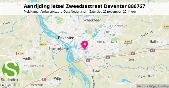 Aanrijding letsel Zweedsestraat Deventer 886767
