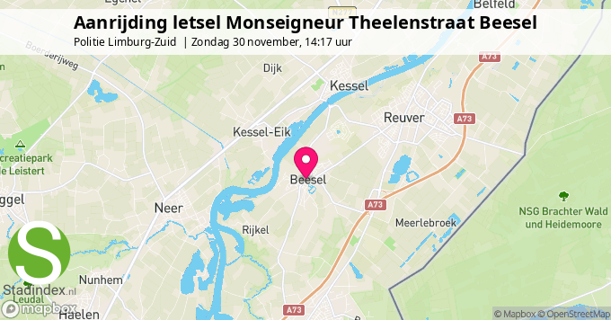 Aanrijding letsel Monseigneur Theelenstraat Beesel