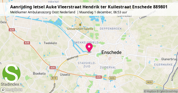 Aanrijding letsel Auke Vleerstraat Hendrik ter Kuilestraat Enschede 889801