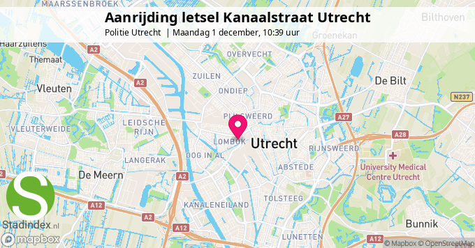 Aanrijding letsel Kanaalstraat Utrecht