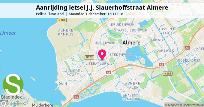 Aanrijding letsel J.J. Slauerhoffstraat Almere