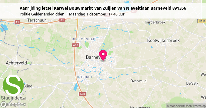 Aanrijding letsel Karwei Bouwmarkt Van Zuijlen van Nieveltlaan Barneveld 891356