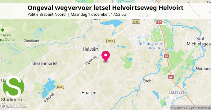 Ongeval wegvervoer letsel Helvoirtseweg Helvoirt