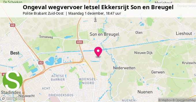 Ongeval wegvervoer letsel Ekkersrijt Son en Breugel