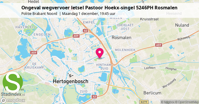 Ongeval wegvervoer letsel Pastoor Hoekx-singel 5246PH Rosmalen