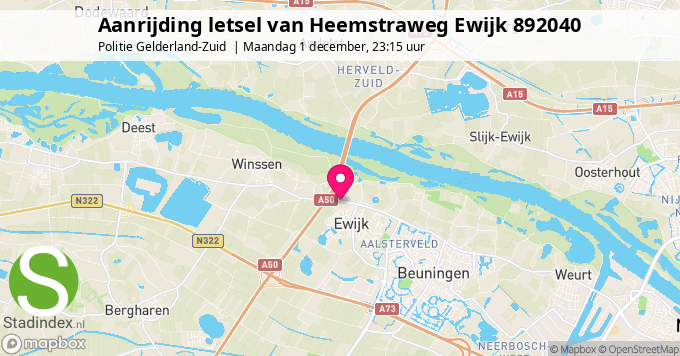Aanrijding letsel van Heemstraweg Ewijk 892040