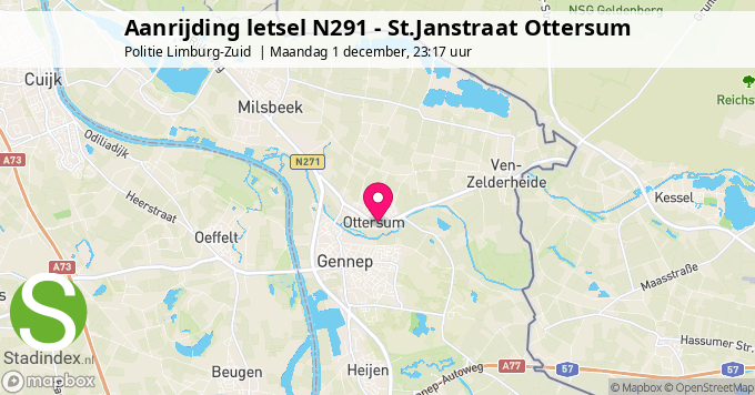 Aanrijding letsel N291 - St.Janstraat Ottersum