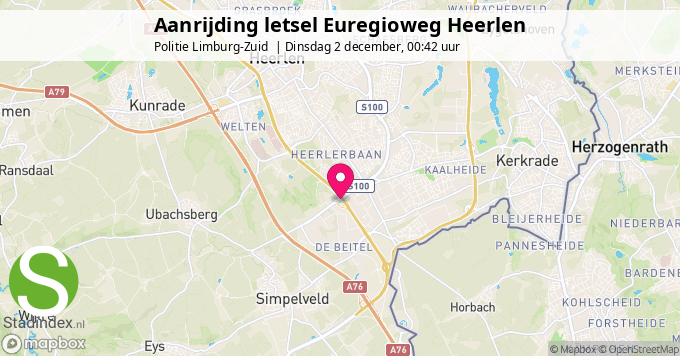 Aanrijding letsel Euregioweg Heerlen