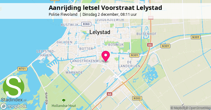 Aanrijding letsel Voorstraat Lelystad
