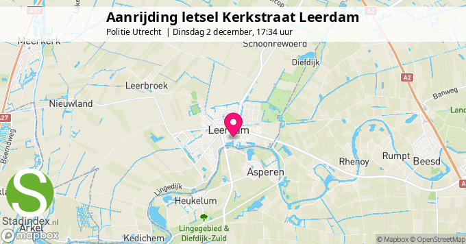 Aanrijding letsel Kerkstraat Leerdam