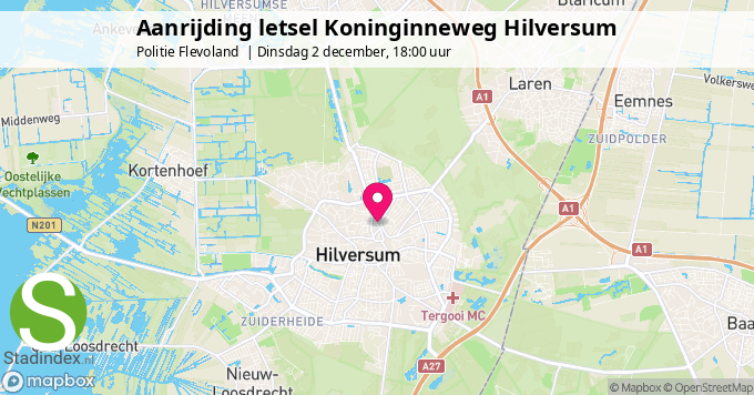Aanrijding letsel Koninginneweg Hilversum