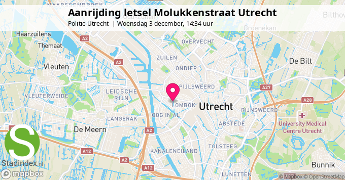 Aanrijding letsel Molukkenstraat Utrecht