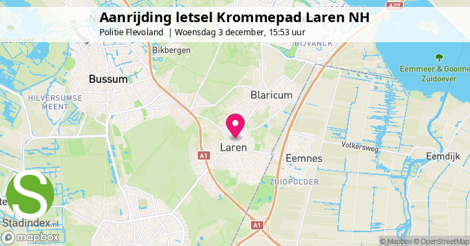 Aanrijding letsel Krommepad Laren NH