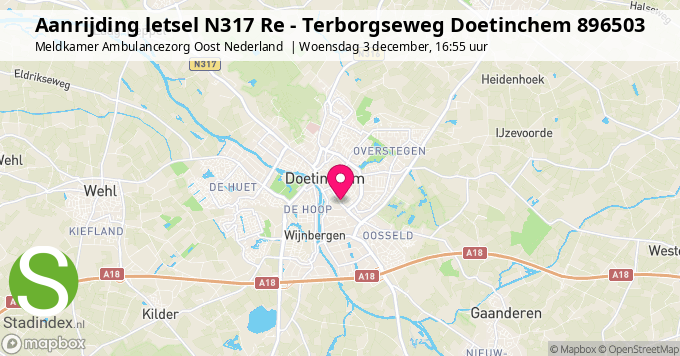 Aanrijding letsel N317 Re - Terborgseweg Doetinchem 896503