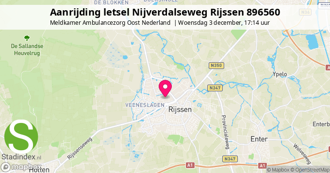 Aanrijding letsel Nijverdalseweg Rijssen 896560