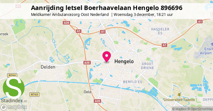 Aanrijding letsel Boerhaavelaan Hengelo 896696