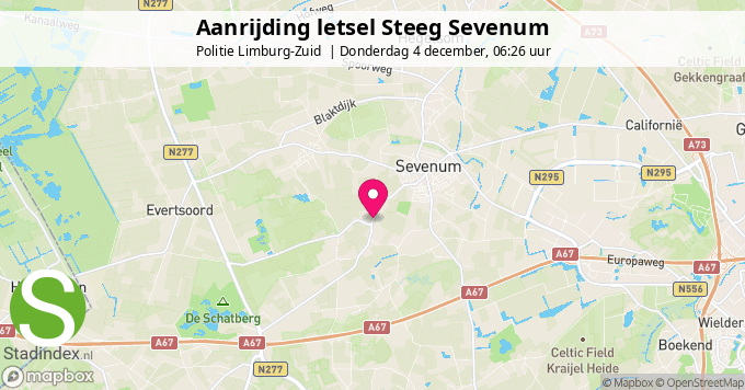 Aanrijding letsel Steeg Sevenum