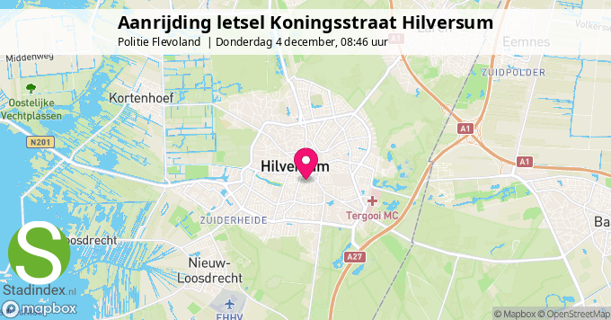 Aanrijding letsel Koningsstraat Hilversum