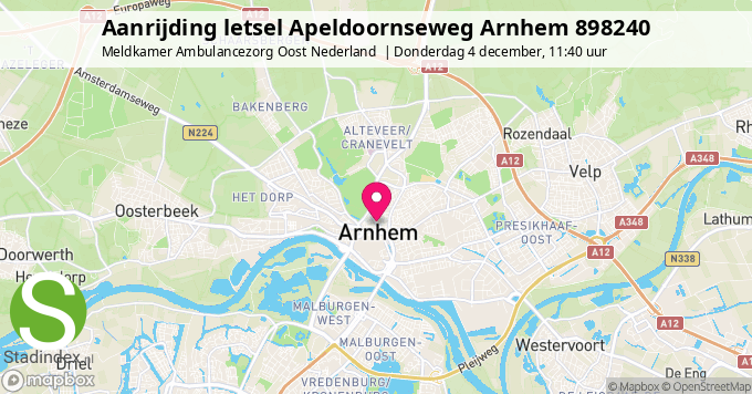 Aanrijding letsel Apeldoornseweg Arnhem 898240