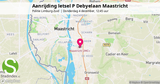 Aanrijding letsel P Debyelaan Maastricht