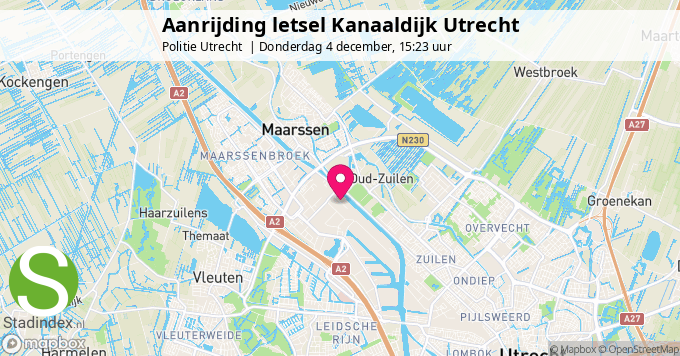Aanrijding letsel Kanaaldijk Utrecht
