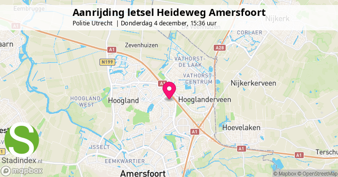 Aanrijding letsel Heideweg Amersfoort