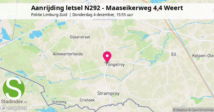 Aanrijding letsel N292 - Maaseikerweg 4,4 Weert