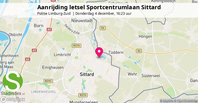 Aanrijding letsel Sportcentrumlaan Sittard