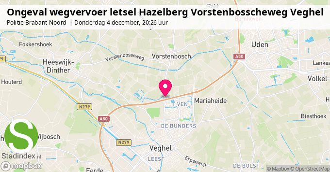 Ongeval wegvervoer letsel Hazelberg Vorstenbosscheweg Veghel