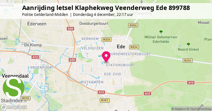 Aanrijding letsel Klaphekweg Veenderweg Ede 899788