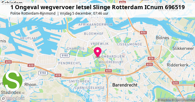 1 Ongeval wegvervoer letsel Slinge Rotterdam ICnum 696519