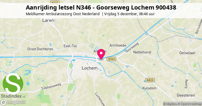 Aanrijding letsel N346 - Goorseweg Lochem 900438